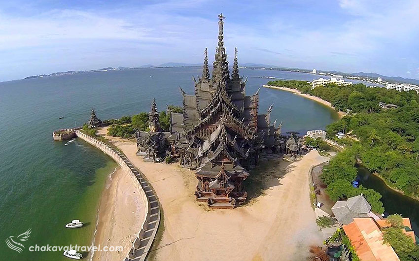 Sanctuary of Truth in Pattaya نمای بالا