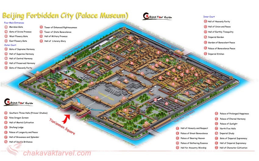 نقشه شهر ممنوعه پکن چین