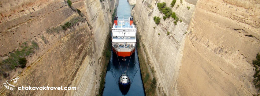 کاربردهای کانال کورنیس و تصویر عبور کشتی باری با از کانال کورنیس به کمک قایق یدک کش