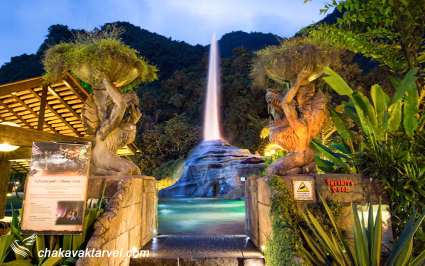 آبشار دنیای گمشده تامبون و سرسره پارک آبی آن